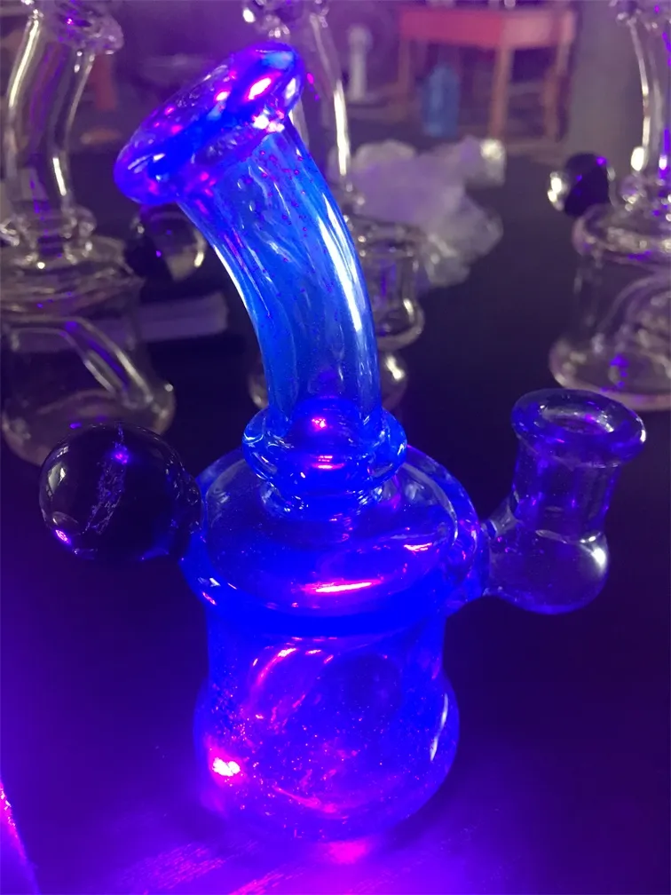 rfeUv Matériau en verre Mini Bong en verre Pipes à fumer enivrantes Plate-forme pétrolière Bol en verre de 10 mm