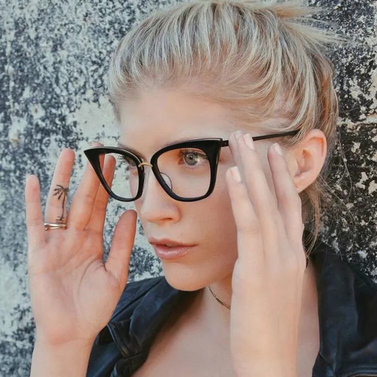 Transparent Clear Fashion Eyeglasses Stylish Fake Glasses Frames for Women s Myopia