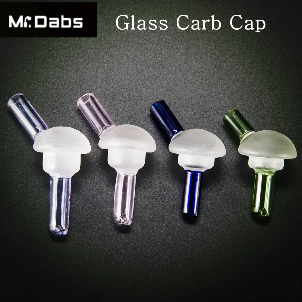 Nouveaux accessoires de tabagisme de bouchon de carburateur en verre pour les clous de banger à quartz coniques ou les clous de bangers thermiques pour les plates-formes pétrolières chez mr dabs