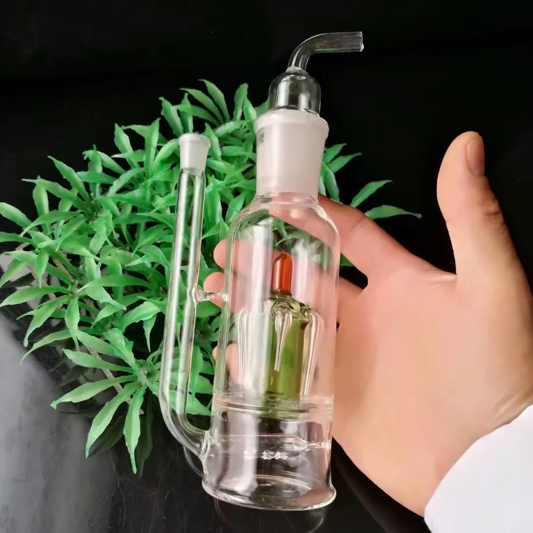 Crown Silent Glass Hookah, Bongs de vidrio al por mayor Quemador de aceite Tubos de vidrio Tubos de agua Plataformas petroleras Fumar Envío gratis