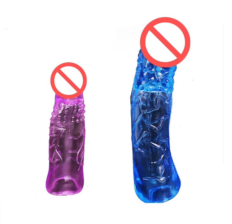 Penis Sleeve Extender 7cm Solid Head Penis Enlargement Sleeve Silicone Reusable Sex toys for Men Cock Ring Sex Products1483663