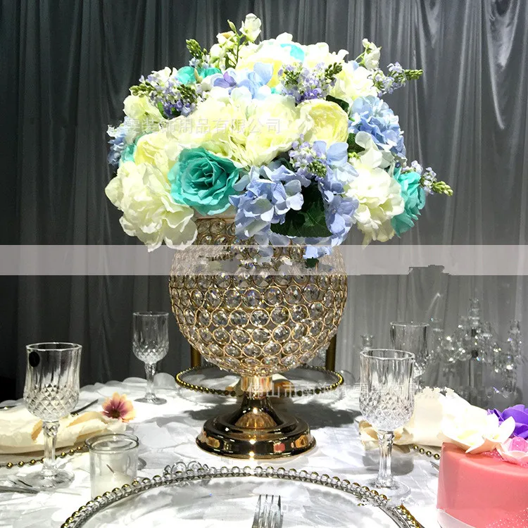 Nouveau! candélabres en cristal de dessus de bol de fleur, centres de table de mariage de cristaux