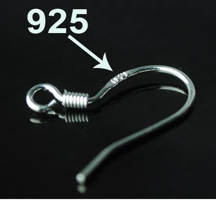 Hot koop 925 sterling zilveren oorbel bevindingen viswire haken sieraden diy oor draad haak fit oorbellen voor sieraden maken bulk bulk loten