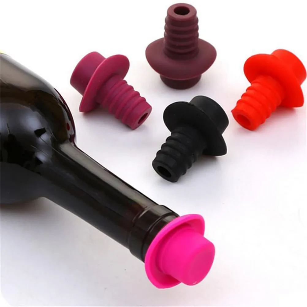 Bouchons de bouteille de vin en Silicone, 100 pièces, garder sous vide, outils de Bar de cuisine, bec verseur, bouchon de débit de liqueur, couvercle de bouteille