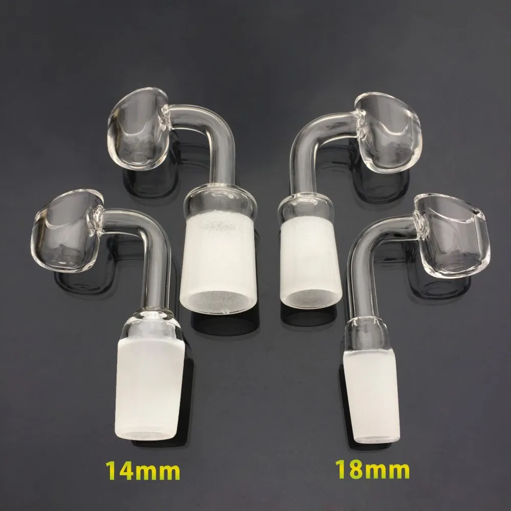 100% Real Quartz Banger 10mm 14mm 18mm Joint Clear Quartz Bangers 45 90 grader Domessess Quartz Nail 4mm Tjock Club Banger DGCQ05-08