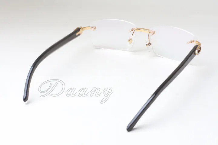 Direct selling fashion glasses frames Spectacle frame T3524012 black horns retro diamond Eyeglasses 5818140mm1526174