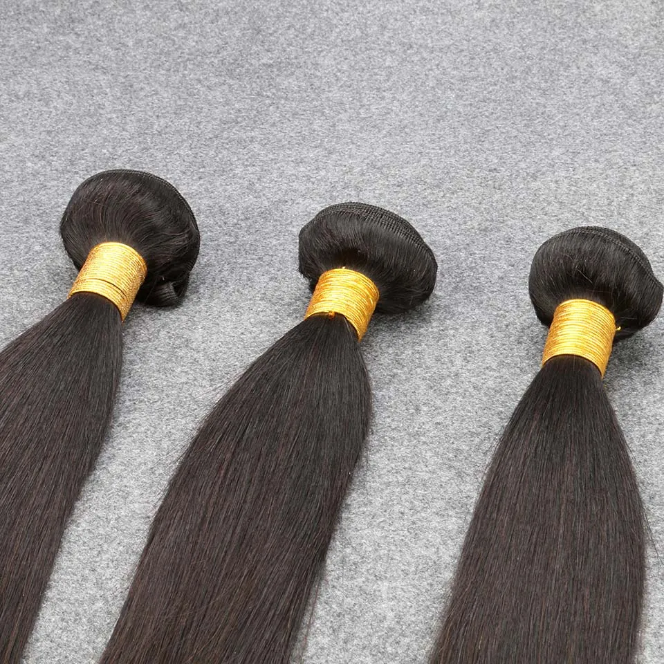 Brasiliansk Virgin Hair Rakt Billiga Obehandlat Hår 3 Bundlar 100% Virgin Human Hair Straight 100g Bundles DHL Gratis