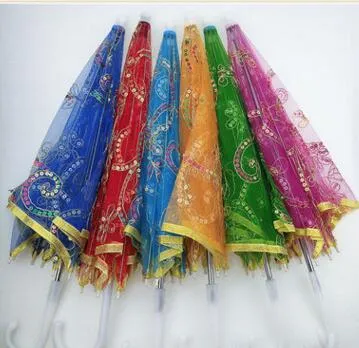 Mini Small Umbrella Children Dancing Props Craft Lace Embroidery Umbrella Stage Performance Party Gifts Souvenir