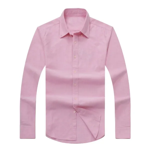 2024 nieuwe herfst en winter mannen lange mouwen katoenen shirt pure mannen casual mannen shirt mode Oxford shirt sociale merk kleding lar