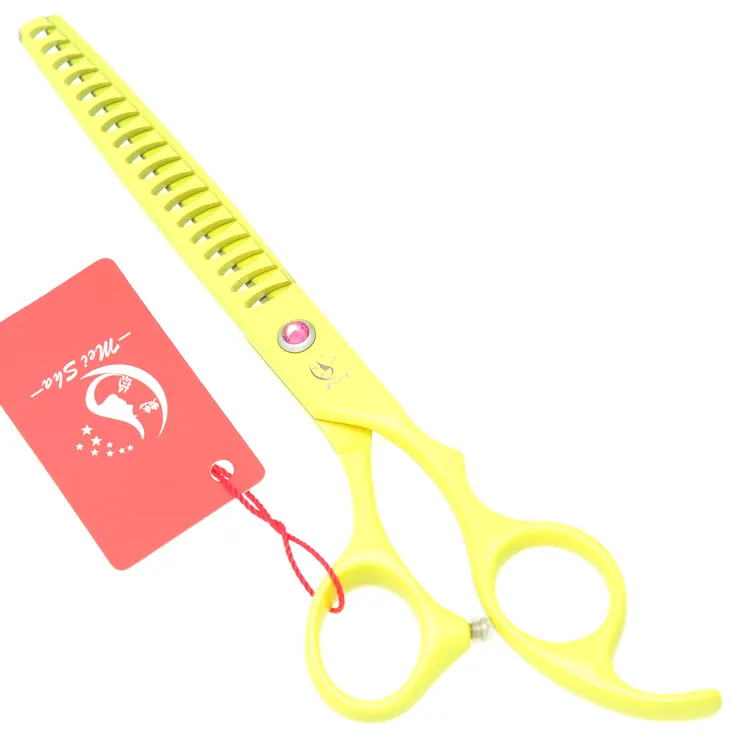 7 0Inch Meisha Stainless Steel Thinning Scissors Pet Scissors JP440C Professional Pet Grooming Scissors Puppy Trimmer Tool HB0031170V