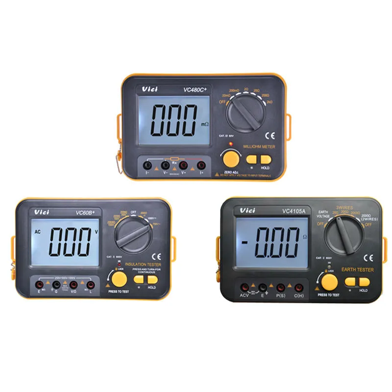 Testeur D'Isolation Numérique - Mégohmmètre 1000V 2G - Voltmètre AC/DC - Écran LCD Rétroéclairé
