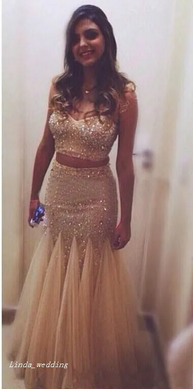 sachin and babi light blue dress 2 Piece Bohemia Champagne Prom Dresses 2017 A Line Princess High Neck  Sleeveless Beading Ruffle Tulle Floor Length Long Formal Dresses