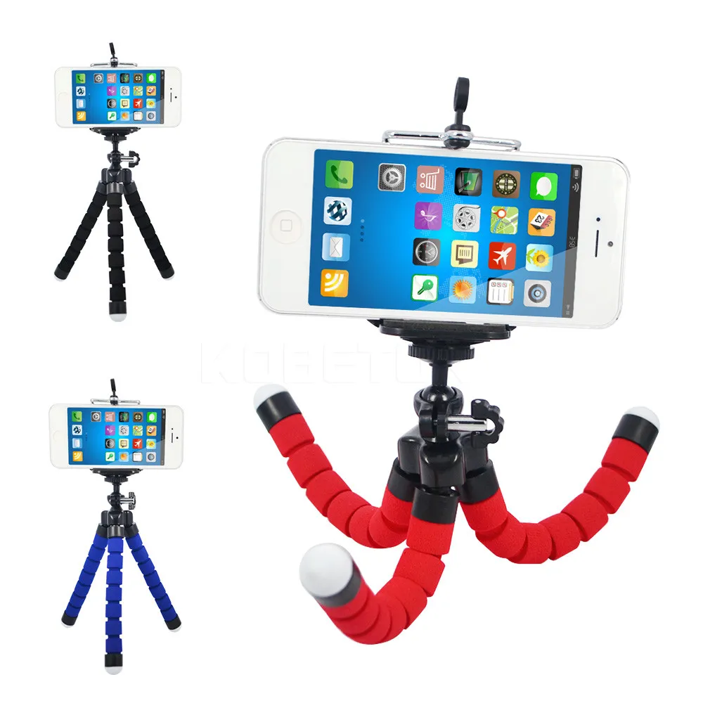 MOQ: 20 pièces Mini support de téléphone pour appareil photo Flexible support de trépied de poulpe Flexible support de support montage monopode accessoires de style
