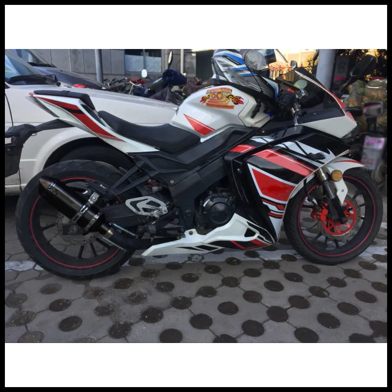 Akrapovic 38-51mm Universale Moto Modificato Scooter Silenziatore Di Scarico Tubo Tubo di Sfiato GY6 CBR CBR250 CB400 CB600 YZF FZ400 Z750