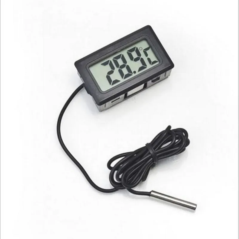 Professinal Mini Digital LCD Sonda Termostato Frigorífico Termômetro Termômetro Temperatura Termômetro para Frigorífico-50 ~ 110 Graus FY-10