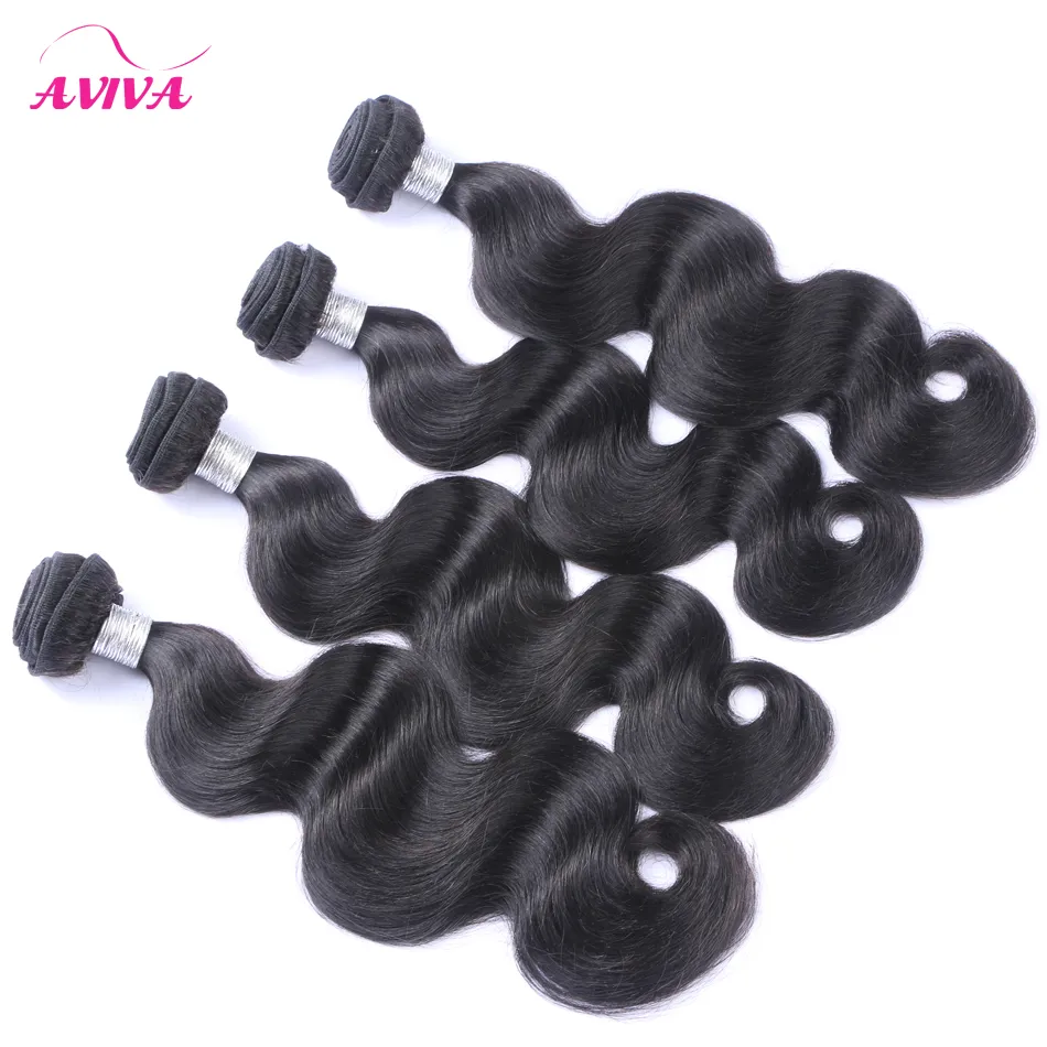 Braziliaanse Body Wave Virgin Hair Weave 4 Bundels Onverwerkte Braziliaanse Peruviaanse Maleisische Indiase Cambodjaanse Remy Menselijk Haarextensies Dyable