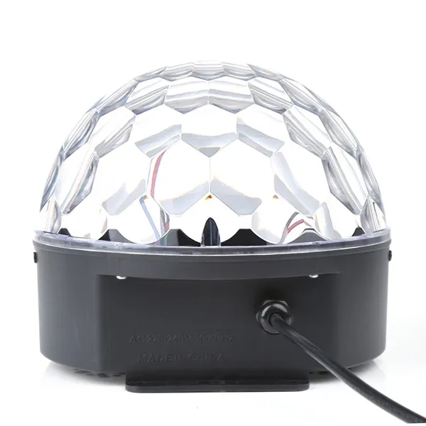 RGB Sound-activated LED Crystal Magic Ball Light LED Laser Light Disco Stage Lighting Magic Ball Effect Light For Party 