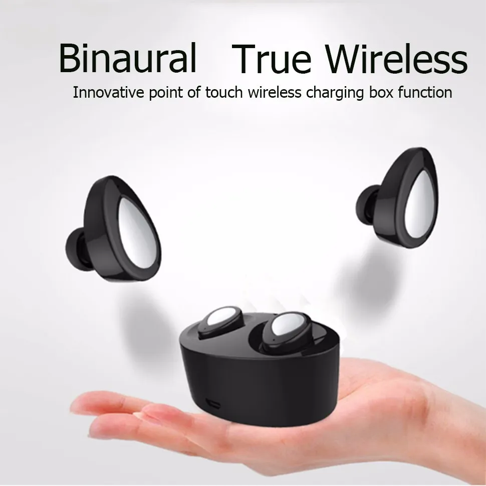 Mini Twins True Wireless TWS K2 Auricolari Bluetooth stereo CSR 4.1 Cuffie vivavoce Bluetooth con scatola di ricarica Dock