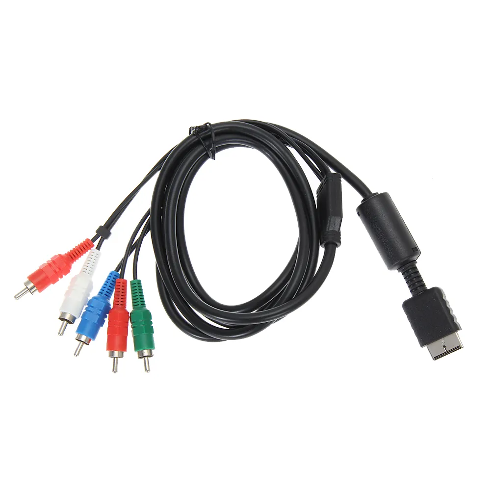 Topkwaliteit Zwart 1.8m HDTV AV audio videokabel Componentkabel voor Sony voor PS2 PS3 Laagste prijs op Dhgate