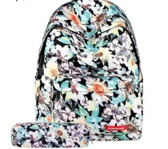 2017 Primavera Nuova Moda Borse di grande capacità Zaini floreali Borse da scuola ragazze adolescenti Borse da scuola da viaggio all'aperto femminili Bookbag