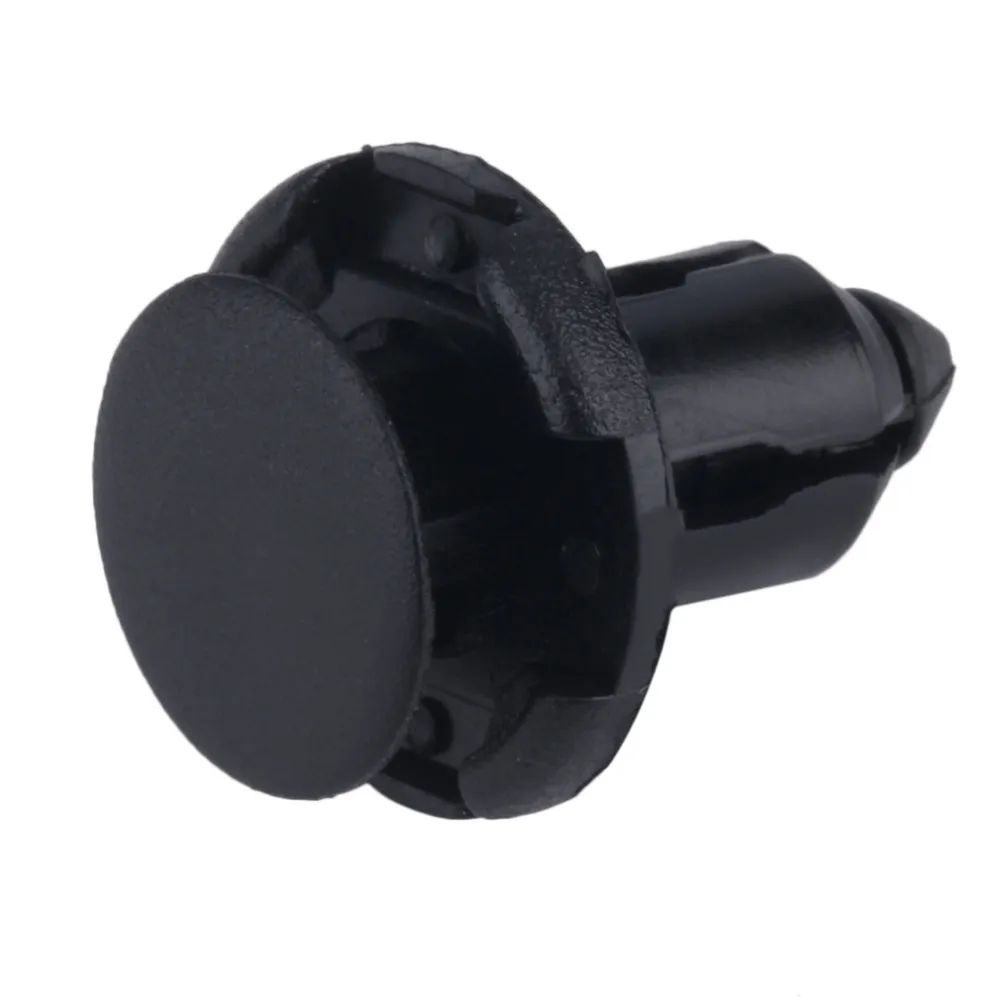 9mm Foro 50 pezzi Auto parti di ricambio del pannello Clip di plastica Rivetto Fastener nero