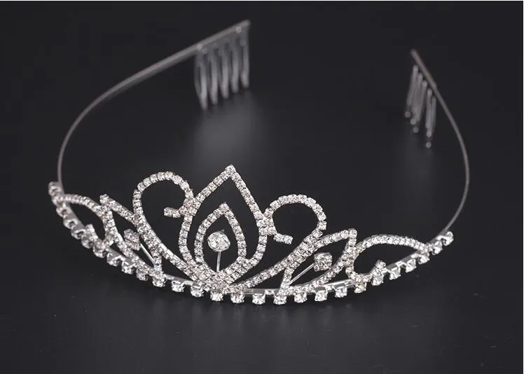 Luxury Crystal Rhinestone Bridal Wedding Tiaras and Crowns Hair Accessories Ornaments silver plated high quality