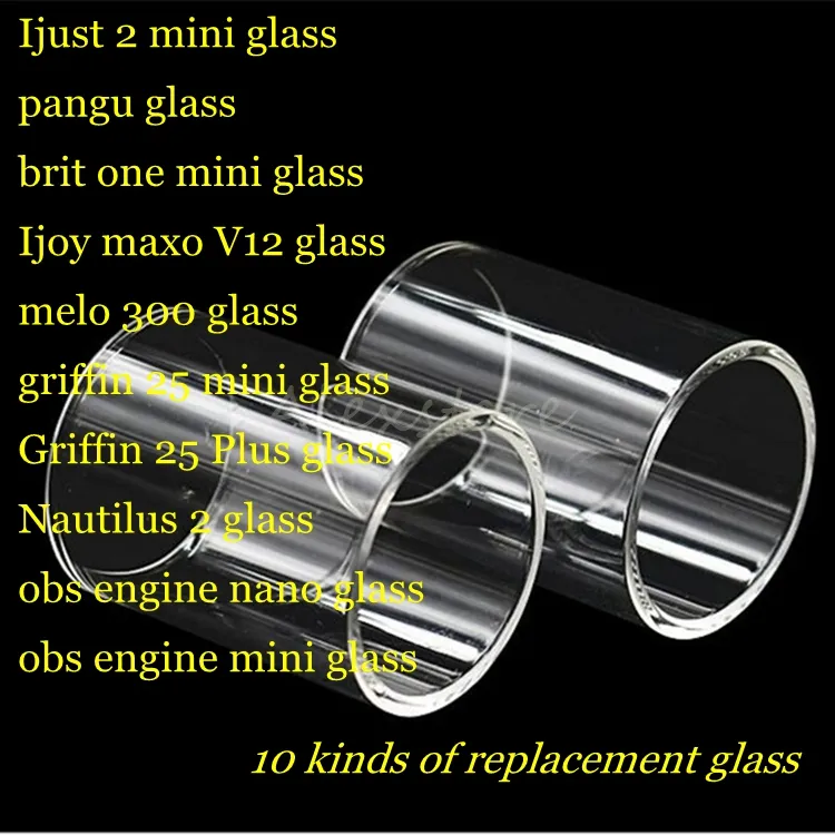 Pangu Ijoy Maxo Replacement Glass Tube Engine Nano Clear Pyrex Ijust 2 Brit One V12 Melo 300 Griffin 25 Plus Nautilus 2 Obs