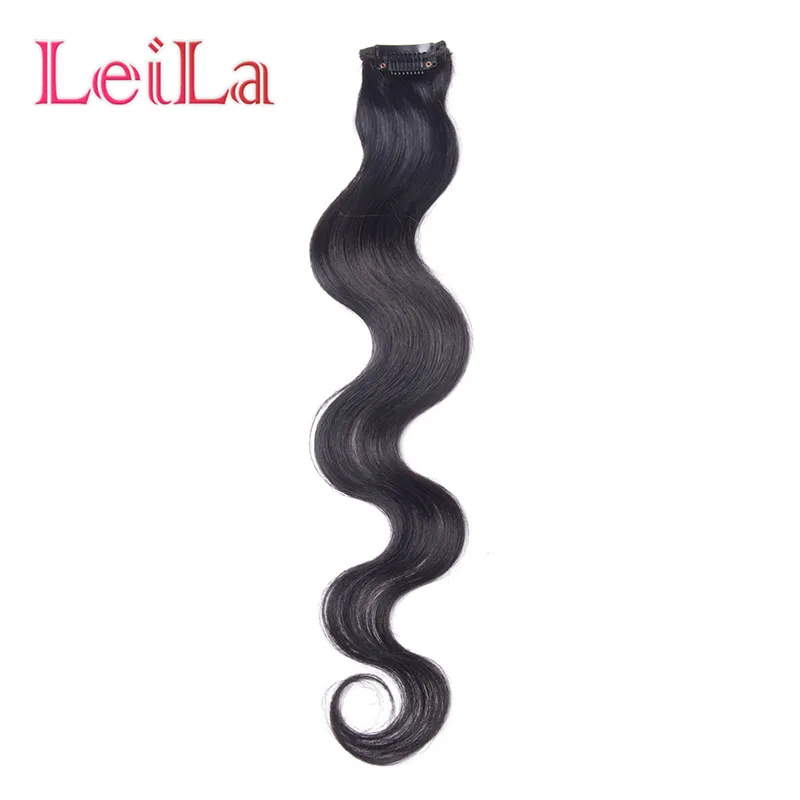 Indiskt mänskligt hårklämma in på hårförlängningar 100140G Body Wave Virgin Hair Products Body Weaves Natural Color1966098