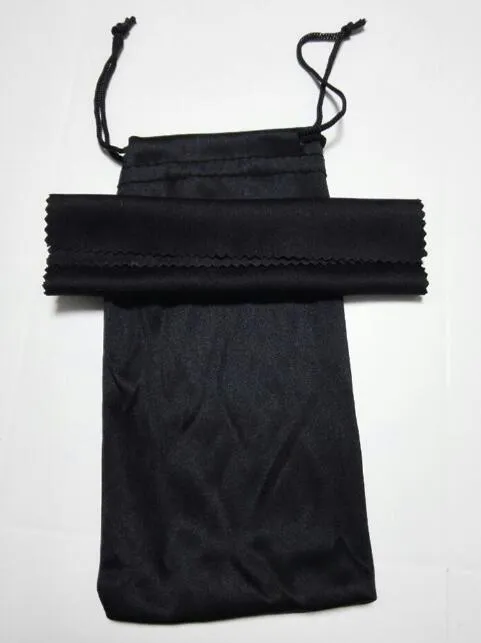 Sunglase Black Cleaning Cloth Pouch Pouch Soft glasögon Bag Glasögon Solglasögon Väskor Tyg lot 1759CM6686120