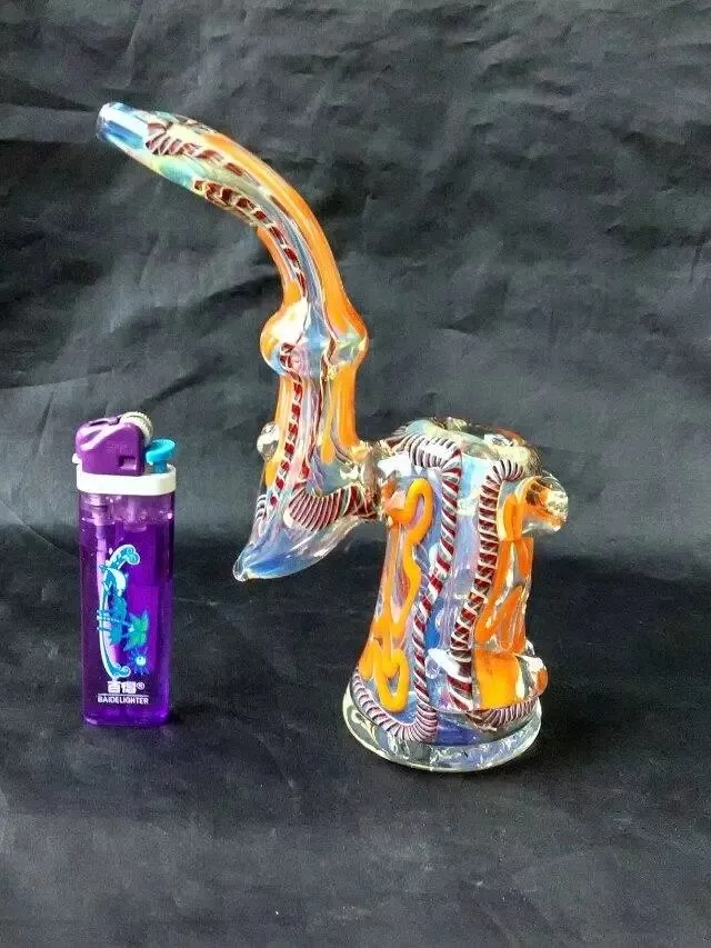 Sherlock Heady Bubbler Pipes pour Fumer Herb Coloré Huile Buner Pipes Bent Cou Fumer Pipes Tabac Verre