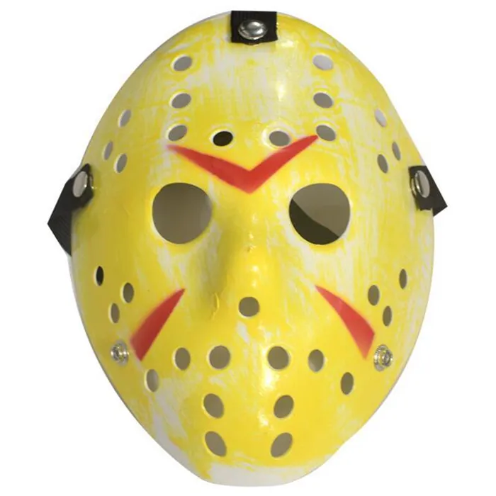 Retro Jason Mask Skräck Rolig Full Face Masks Brons Halloween Cosplay Kostym Masquerademasks Hockey Party Påskfestival Tillbehör YW202-WLL