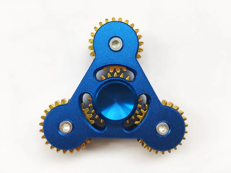 Limited Version Rainbow Spinners EDC metal Hand Spinner Toy 3 Gear Chain Finger Stress three Gear Wheels finger Toy4187524
