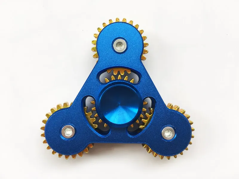 Versione limitata Rinners Rainbow Spinners EDC Metal Spinner Toy Touch 3 Gear Chain Stress Tre Geay Wheels Toy9455232