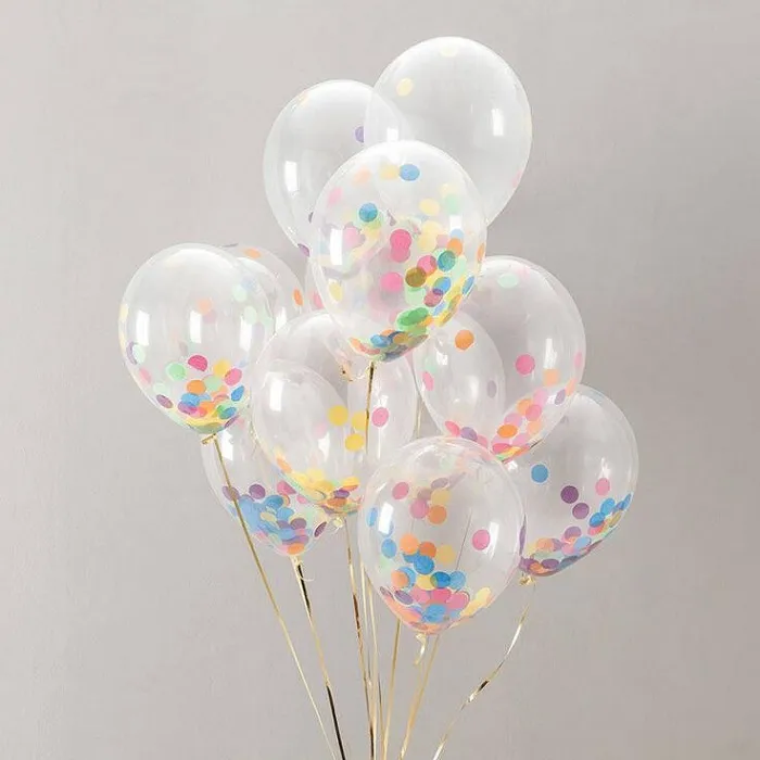 ballons en latex 121836inch304591cm clair avec des confettis pour cadeau artisanat anniversaire fête de mariage baby shower faveur décoration DIY4190179