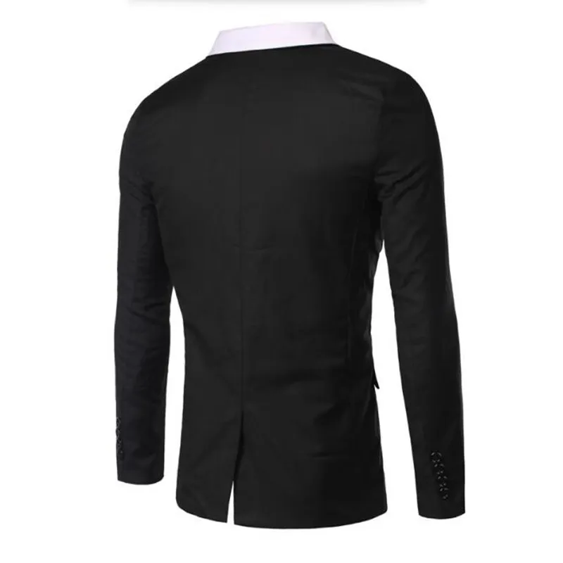 STYLA MEN SIDER JAPLE VIT FORMAL SIDER JACKE Black Lapel One Button Custom Made Groom Wedding Tuxedos Jacket4808973