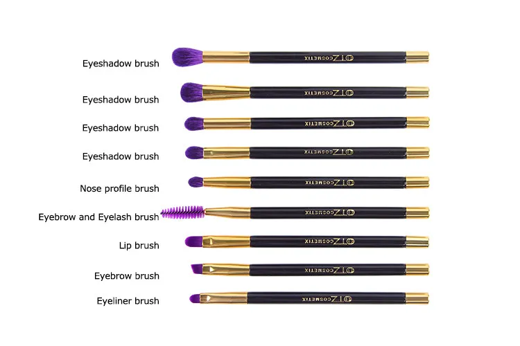 Wholesale Makeup Brushes Sets Synthetic Hair Make Up Brushes Tools Cosmetic Brush Professional Foundation Brush Kits Purple free shipp