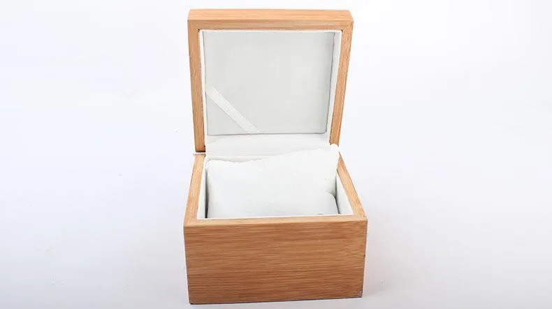 Natuurlijke bamboe flip watch box hoogwaardige horloge geschenkverpakking bamboe horloges box2389