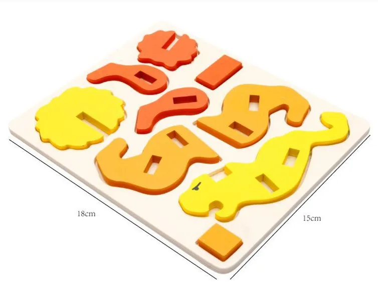 18styles 어린이 3D 만화 동물 나무 퍼즐 아기 유아 다채로운 나무 퍼즐 지능 장난감 어린이의 위대한 선물 EMS DHL 무료