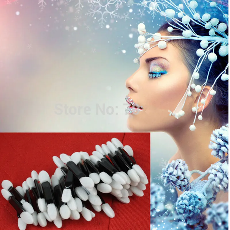 Wholesale-NEW Disposable Make Up Eye Shadow Applicator Brush double-headed sponge eye shadow brush  + 