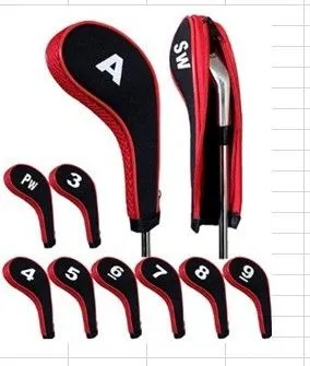 Partihandel Långt Zip Golf Iron Cover OEM Golf Headcover Varje logotyp kan skrivas ut på