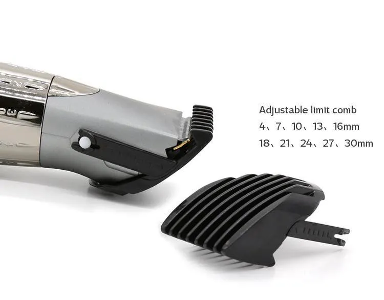 Kemei km-605 man en kinderen elektrische baard haar trimmers elektrische haar clipper trimmer oplaadbare roestvrijstalen mes