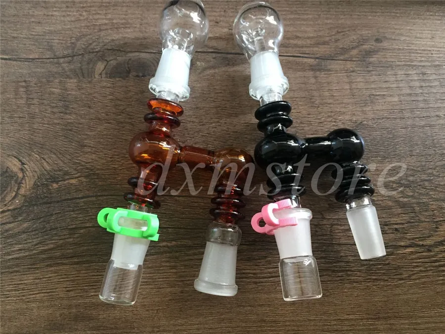 glass bong oil rigs glass pipe 90 degree angle Reclaim Ash Catcher 14mm 18mm Glass Adapter With Keck Clip for hookah water pipe