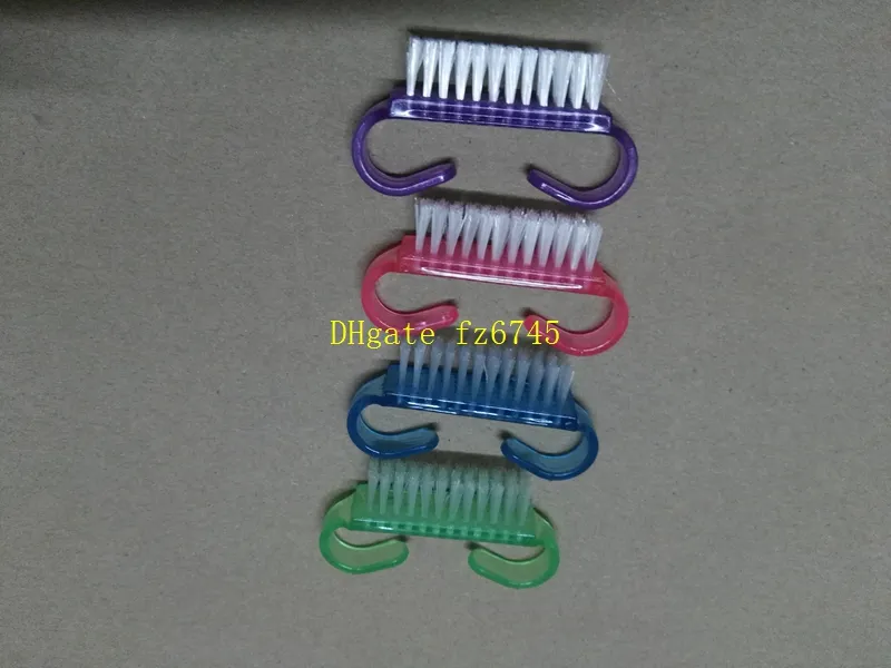 Pianto di spazzola polvere di pulizia delle nail art in plastica Rimuovere la polvere angolare piccola pulizia di pedicure strumento di pedicure manicure5107221