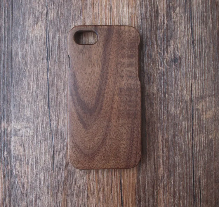 Luxury Natural Real Wooden Bamboo Mobiltelefon Väska till iPhone 6 7 6s plus 100% Trä snidning Väskor Mobiltelefon Hårdbakgrund