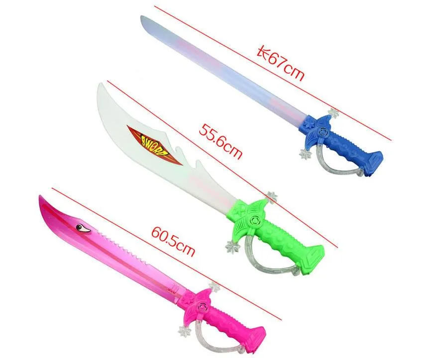 Accendi le spade ninja Suono attivato dal movimento Lampeggiante Pirata bucaniere Spada Bambini LED Lampeggiante Giocattolo Bastone luminoso Bomboniere Regalo Spada laser