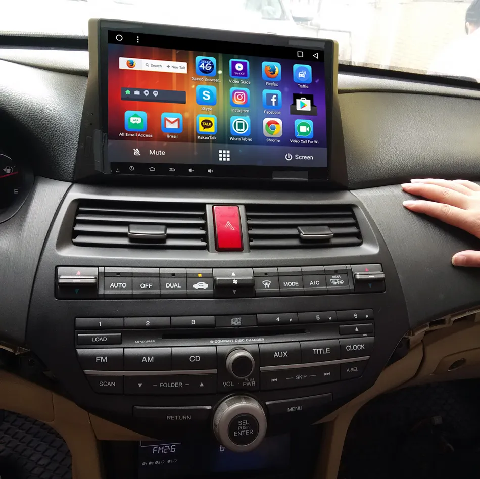 شاشة HD رباعية النوى Android Car DVD GPS لـ 08 Honda Accord 2008 2009 2010 2011 2012 2013 2014