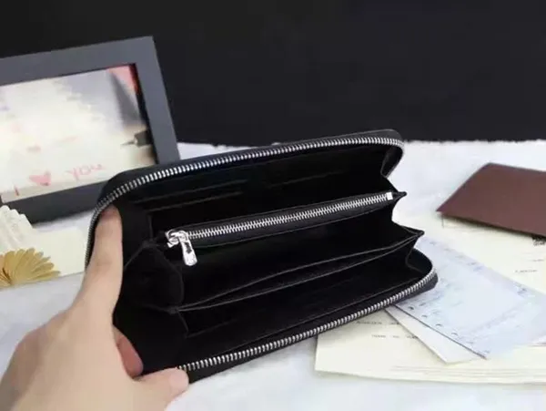 Yüksek kaliteli Avrupa ve Amerikan markası birden renkler isteğe bağlı El cüzdan moda çizgili fermuar cüzdan kart paketi cüzdanlar