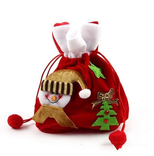 2016 년, 새로운 크리스마스 사탕 봉지 하이 엔드 크리스마스 선물 가방 pleuche 융합 산타 클로스 선물 가방, 선물 가방 눈사람 선물 가방
