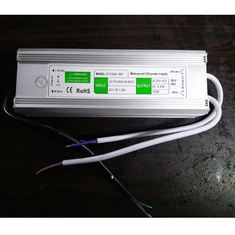 DC24V Waterproof IP67 Power Supply AC110-240V imput DC24V output 10W 20W 30W 45W 60W 80W 100W 150W 200W led transformers