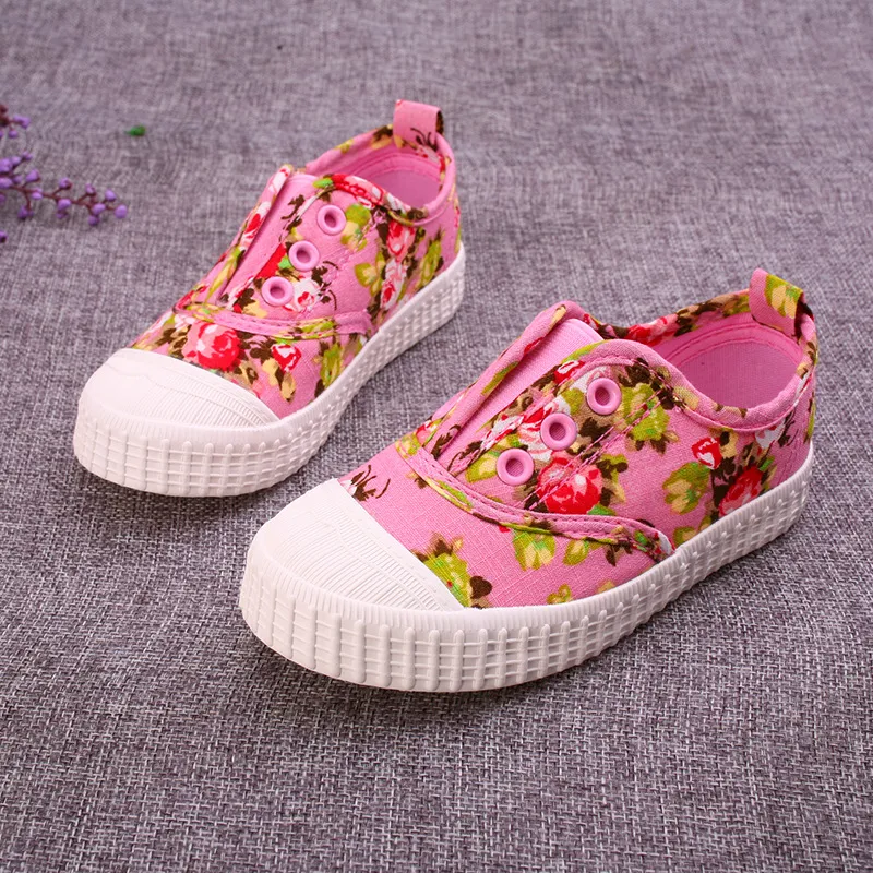 Nouvelle marque enfants chaussures kd chaussures fille chaussures toile chaussures chaussures décontractées mignon mode princesse chaussures fleur chaussures